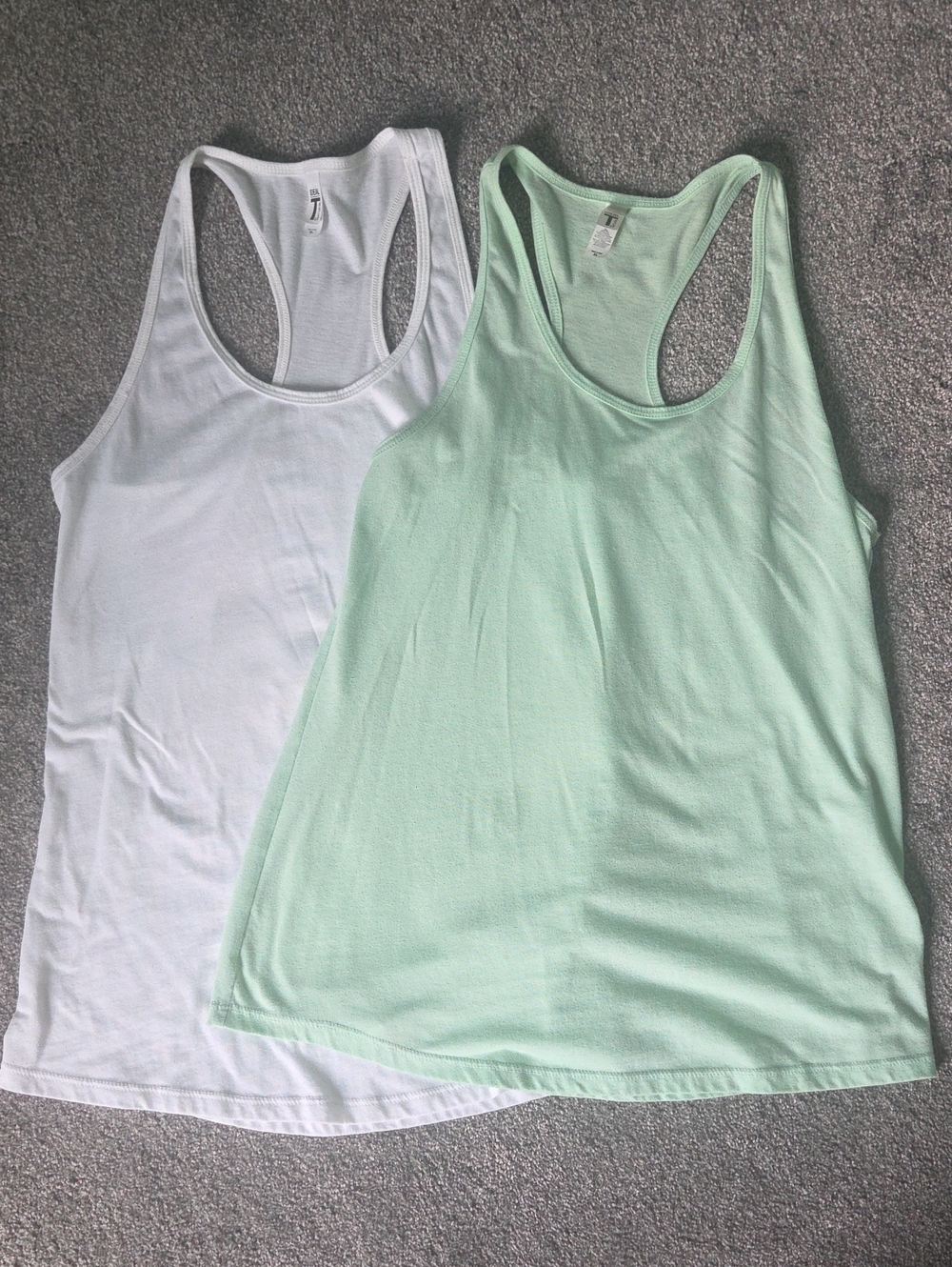 Women's Racerback Tank Top Duo - White & Mint